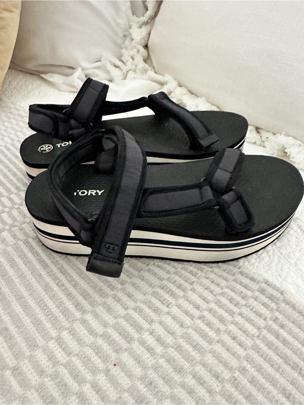 Tory Burch Sport Strappy Sandal Perfect Navy/Perfect Black Style 82954 - Picture 7 of 12